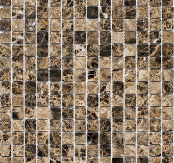 Мозаика мраморная StarMosaic Wild Stone темно-коричневая 30,5х30,5 см